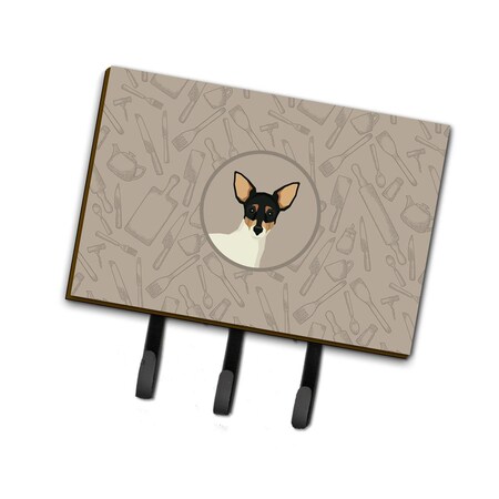 Jensendistributionservices Toy Fox Terrier in the Kitchen Leash or Key Holder MI1711989